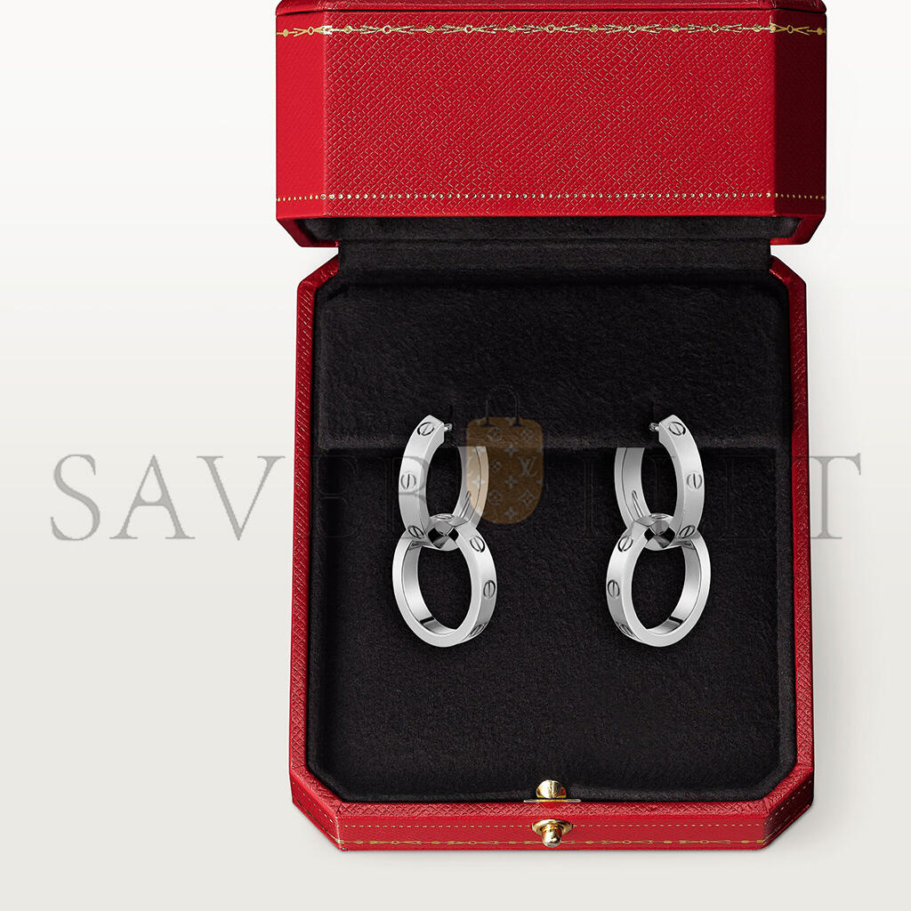 Ca*t*er love white gold earrings b8301500